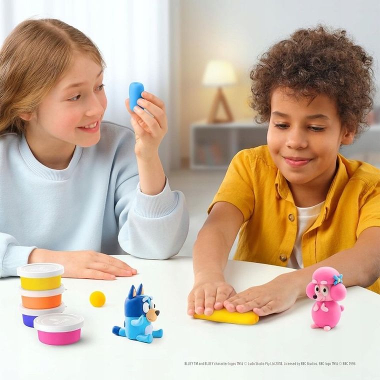 Hey Clay, Bluey, masa plastyczna, 15 szt.