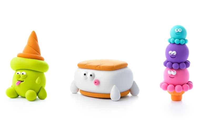 Hey Clay, Lody, masa plastyczna, 15 szt. + królik i błazenek GRATIS, zestaw promocyjny