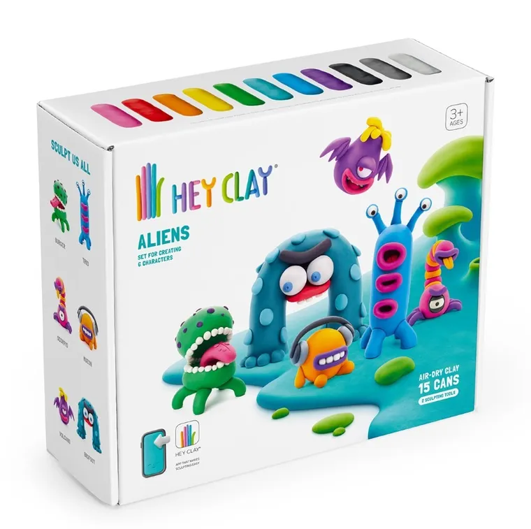 Hey Clay, Obcy, masa plastyczna, 15 szt.