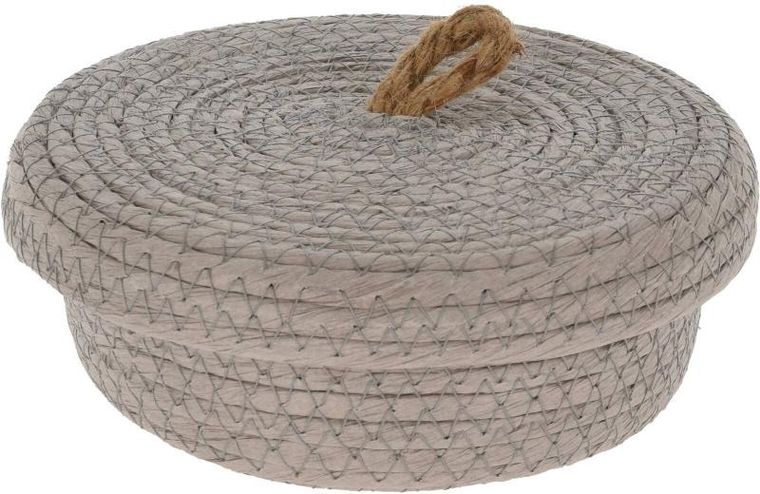 Home Styling Collection, dekoracyjne koszyki do przechowywania, jutowa pokrywka, 3 szt.