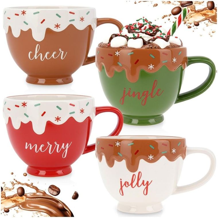 Home Styling Collection, kubki ceramiczne, 420 ml, 4 szt.