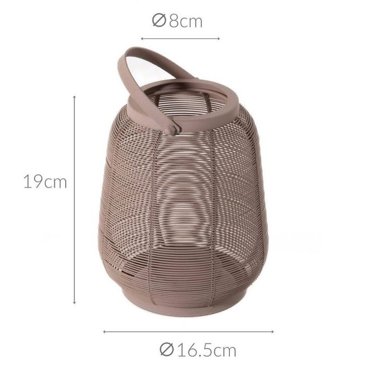 Home Styling Collection, metalowy lampion z uchwytem, 16,5-19 cm