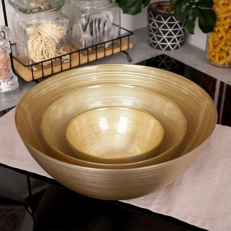 Home Styling Collection, misa dekoracyjna, szklana, Ø 21 cm