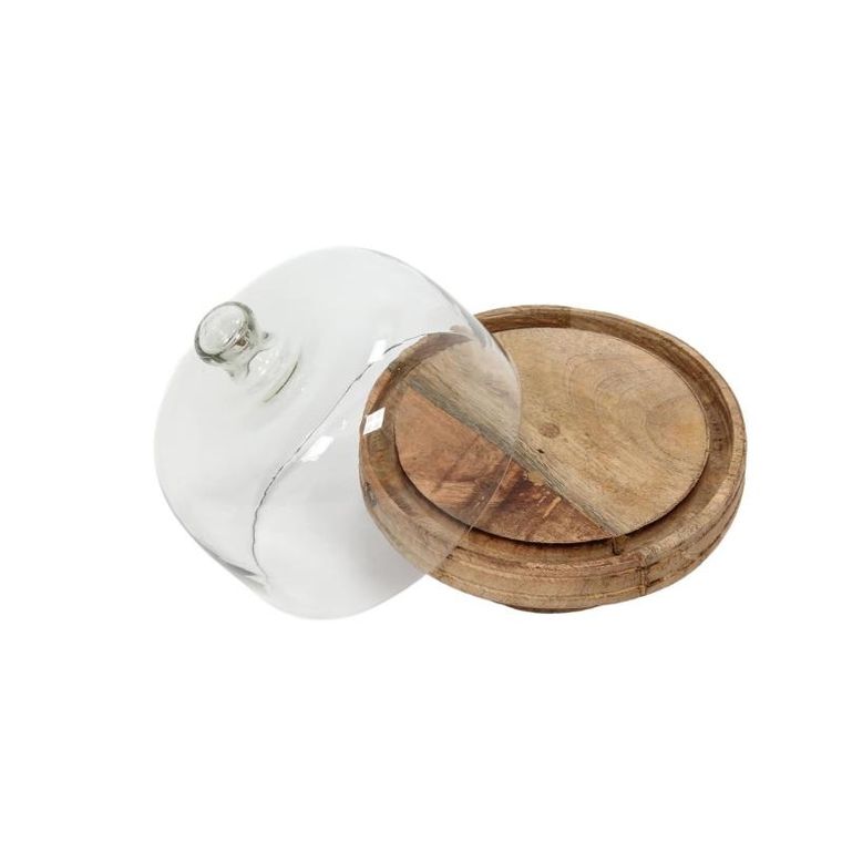 Home Styling Collection, patera na ciasto z drewna mango, średnica 19 cm