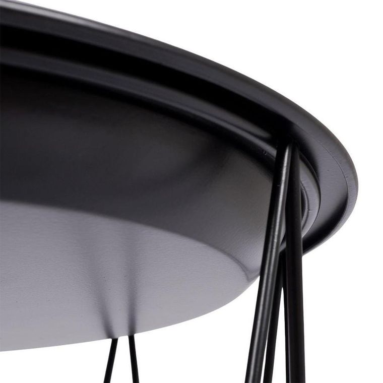 Home Styling Collection, podstawka pod kwiatki, czarna loft, 27-20 cm