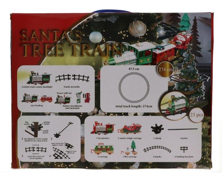 Home Styling Collection, świąteczna kolejka na choinkę, 23 elementy, 87,5 cm