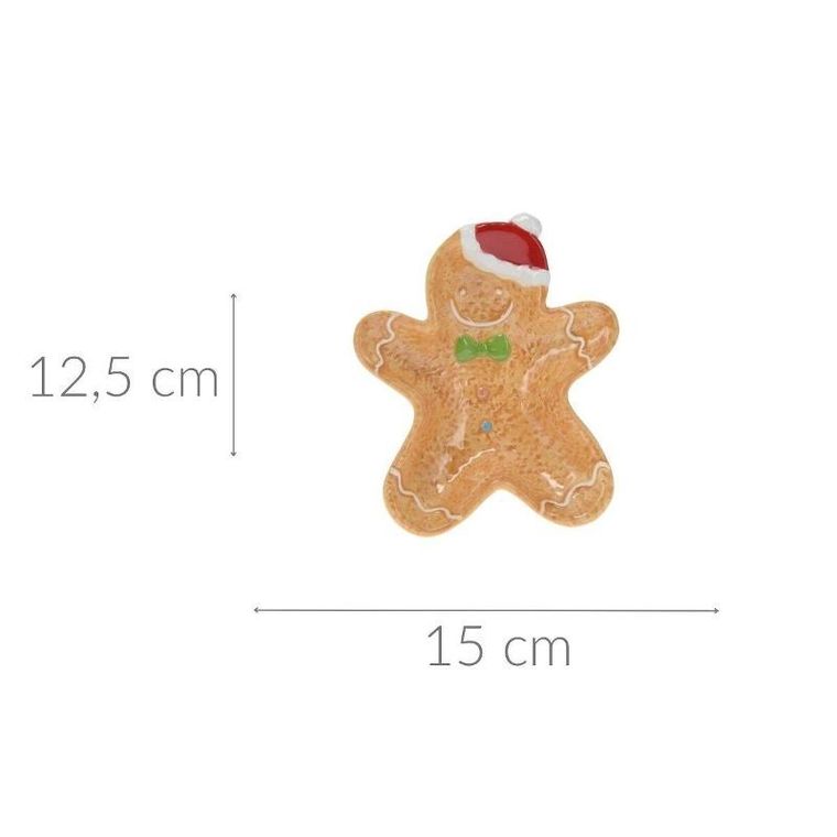Home Styling Collection, świąteczne naczynie w kształcie piernika, 15-12.5 cm