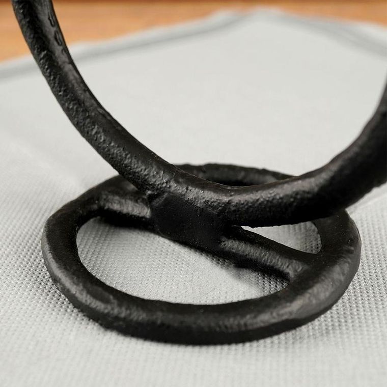 Home Styling Collection, świecznik na długą świeczkę, aluminiowy czarny, 24 cm