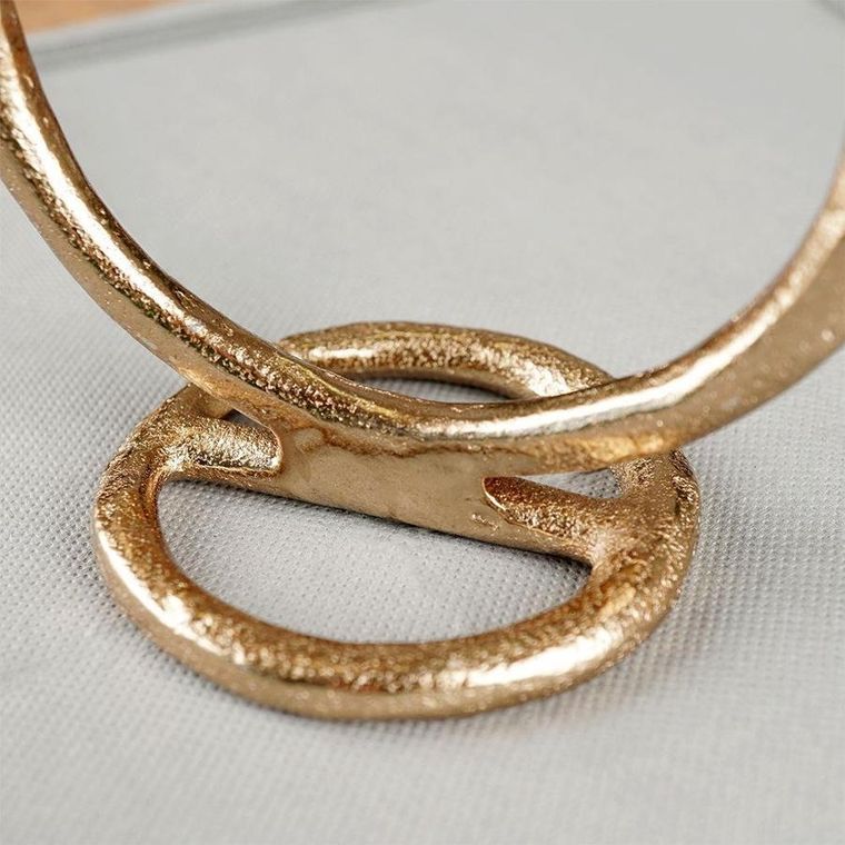 Home Styling Collection, świecznik na długą świeczkę, aluminiowy złoty, 24 cm