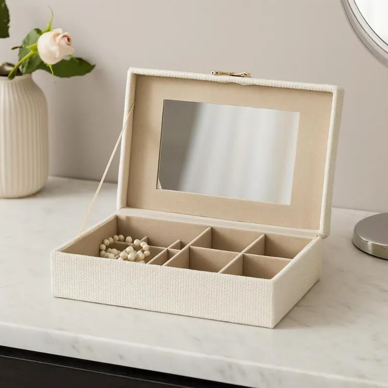 Home Styling Collection, szkatułka na biżuterię z kokardą, 25-7,5-15,5 cm