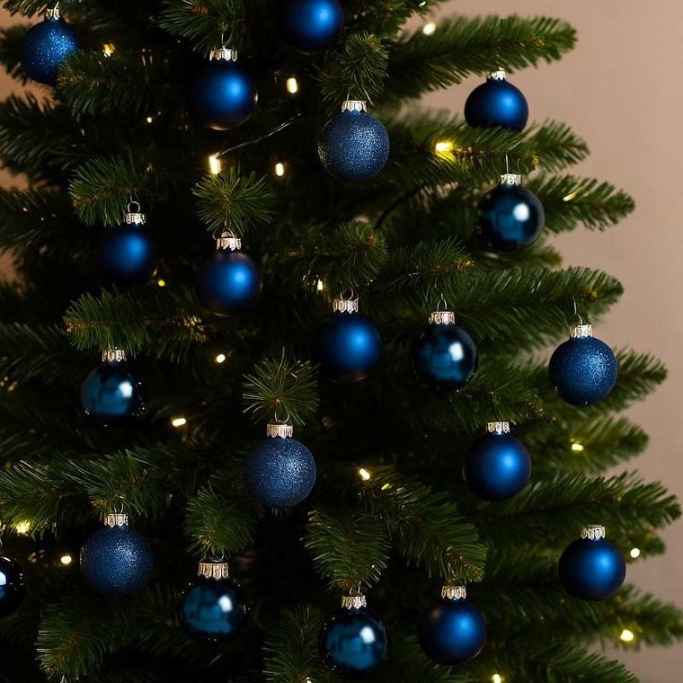 Home Styling Collection, szklane bombki świąteczne, niebieskie, 6 cm, 20 szt.