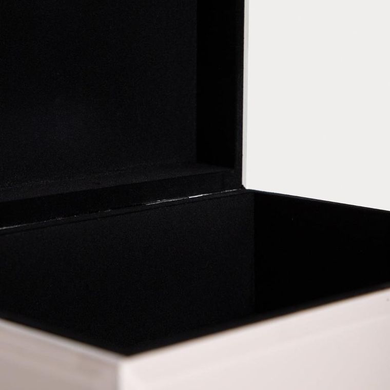 Homla, Aerla, szkatułka, szklana beżowa, 19-15-8 cm