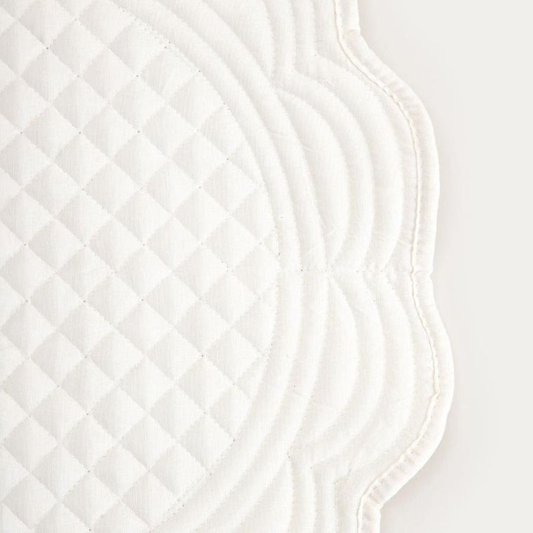 Homla, Alven, maty stołowe, ecru okrągłe z pikowaniem, 38 cm, 2 szt.