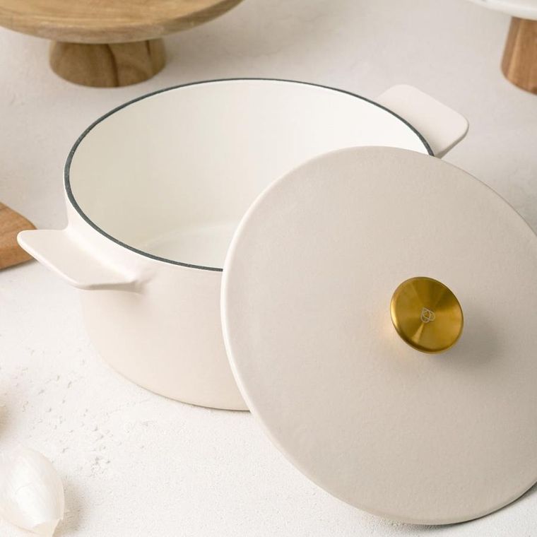 Homla, Andreas, garnek żeliwny, beżowy matowy, 5l