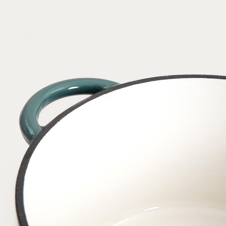 Homla, Andreas, garnek żeliwny, zielony tradycyjny ombre, 24 cm, 4l