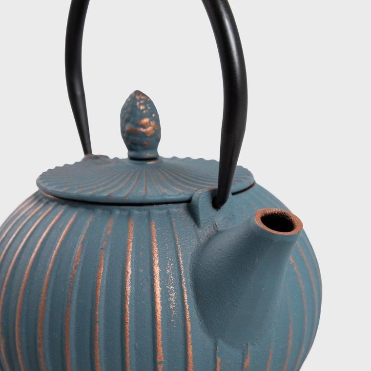 Homla, Andreas, zestaw do herbaty, żeliwny, niebiesko złoty, 4 szt., 744167