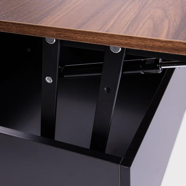 Homla, Anzabi, stolik kawowy, z podnoszonym blatem, brązowy, 105-50,5-43,5 cm