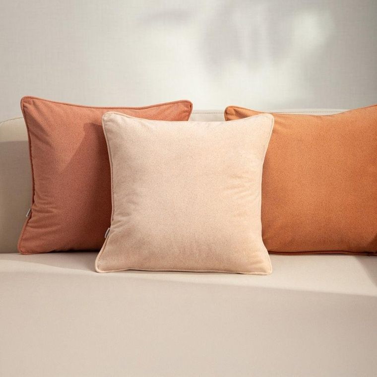 Homla, Armadale, poszewka, ecru z lamówką, 45-45 cm