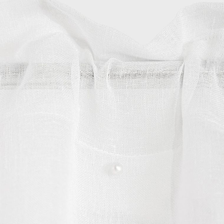 Homla, B2 Essentials Milan With Pearsl, Tape, firanka, biała z perłami i taśmą, 140-250 cm