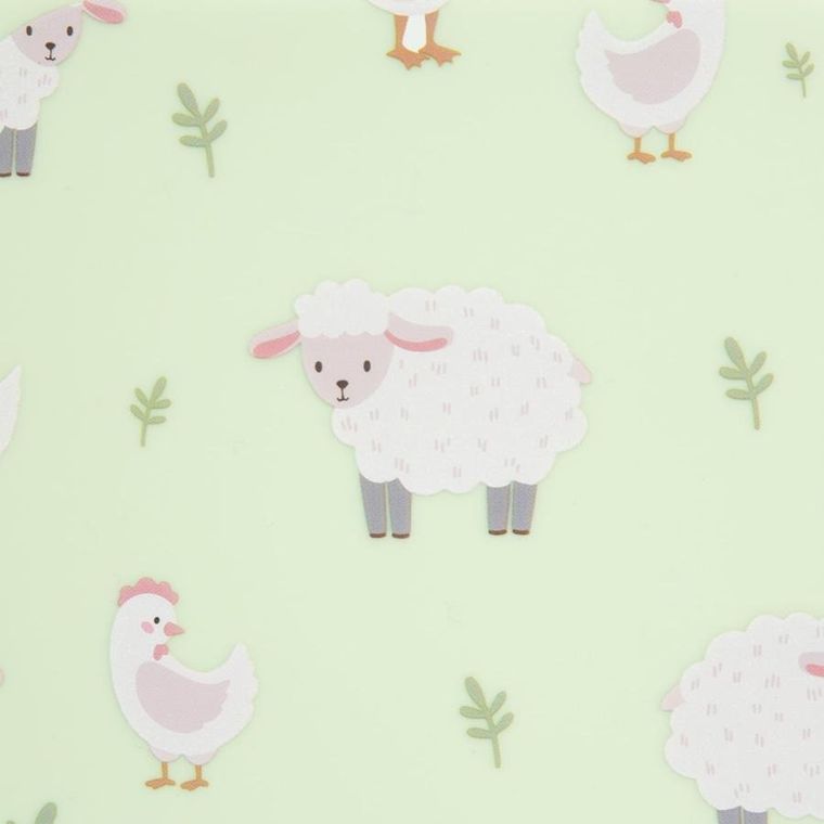 Homla, B2 Pecora, lunchbox, zielony w owieczki, 1150 ml