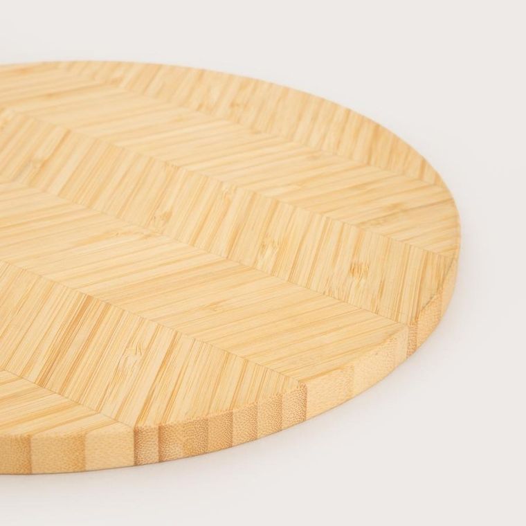 Homla, Bambou, deska do krojenia, okrągła, w jodełkę, 30-40 cm