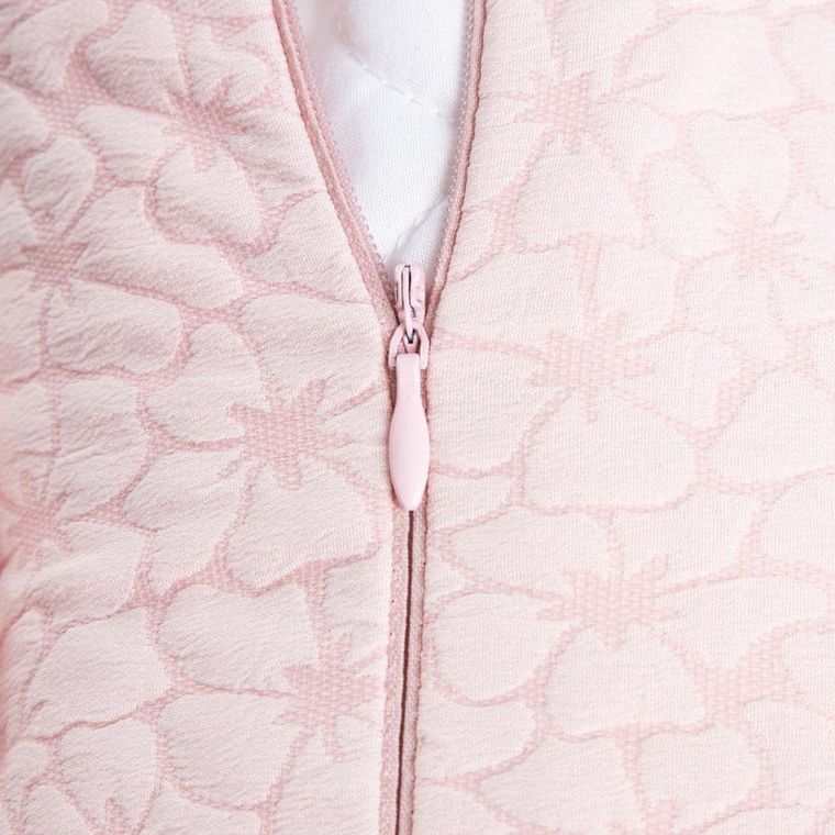 Homla, Blomster, poszewka, żakardowa różowa, 45-45 cm