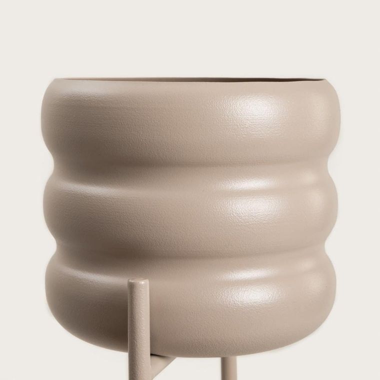 Homla, Buuble, kwietnik potrójny, beżowy, 36-25-60 cm