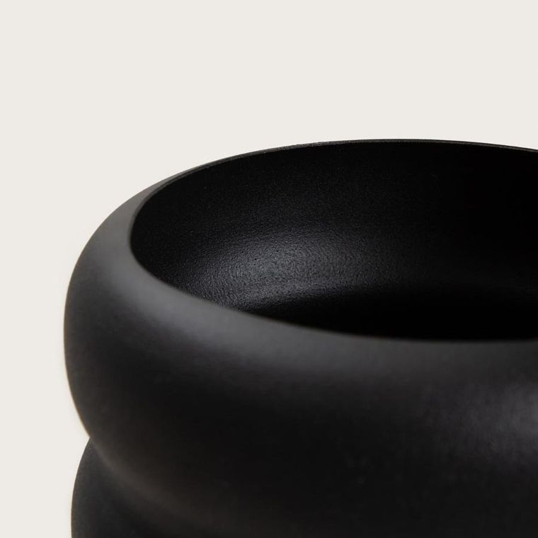 Homla, Buuble, kwietnik potrójny, czarny, 36-25-60 cm