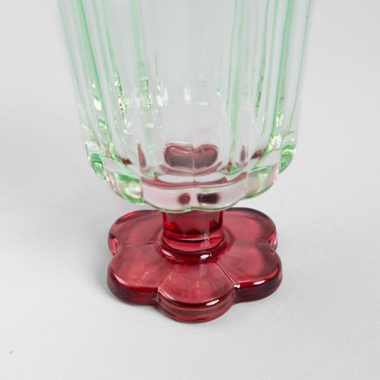 Homla, Cassiar, kieliszek, zielono-koralowy, 0,22 l