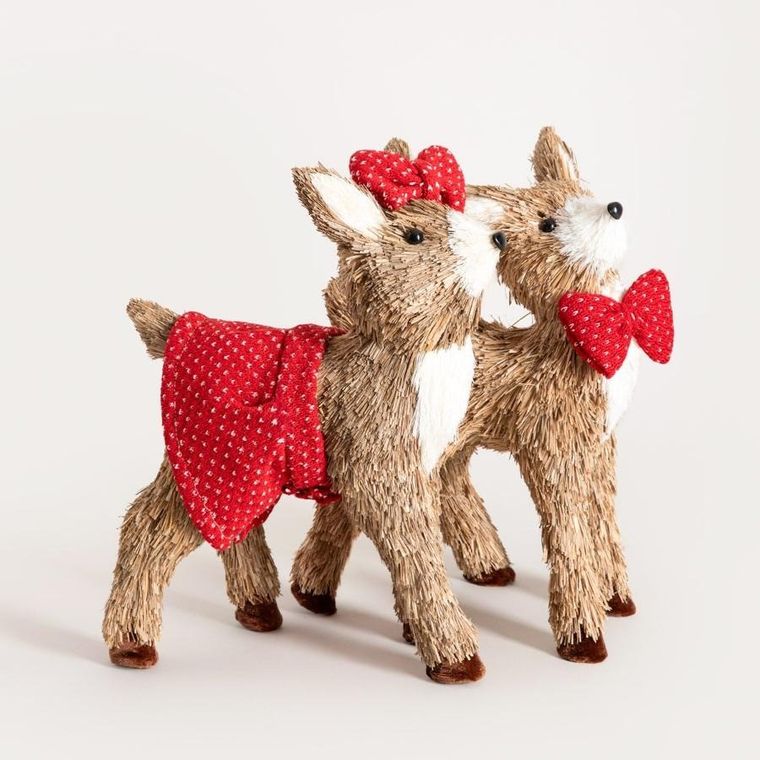 Homla, Cervo, dekoracja, jelonek z kokardą w sukience w kropki, 21-31 cm