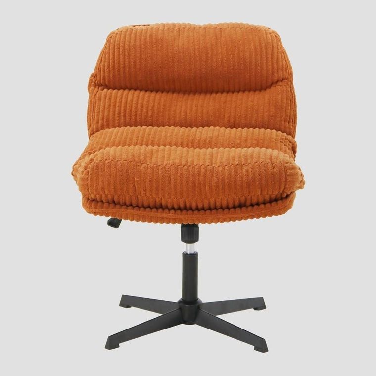 Homla, Cordivo, fotel, sztruksowy obrotowy, ceglasty, 66-71-83 cm