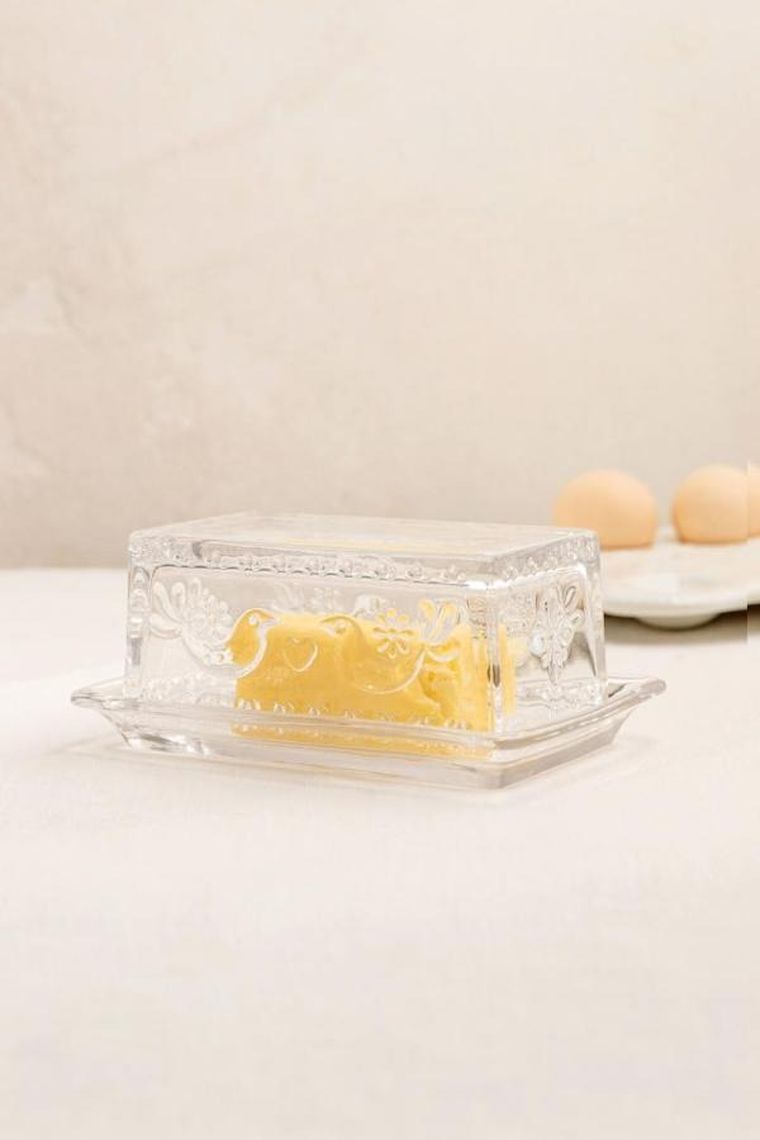 Homla, Creston, maselniczka, szklana z motywem ptaków, 17,5-7 cm