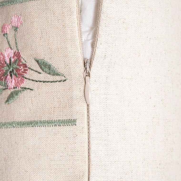 Homla, Damini, poszewka, z dodatkiem lnu w kwiatowy wzór, 45-45 cm