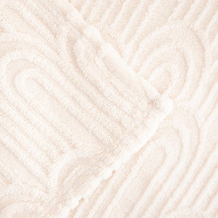 Homla, Darin, koc, miękki ecru ze strukturalnym wzorem, 150-200 cm
