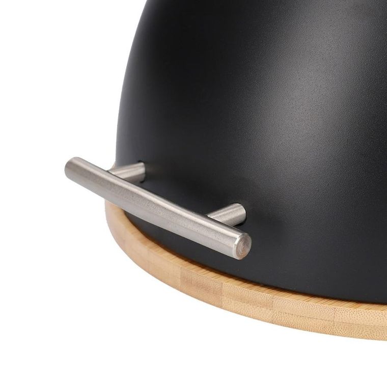 Homla, Darvin, chlebak, okrągły, czarny, 37-26-22 cm