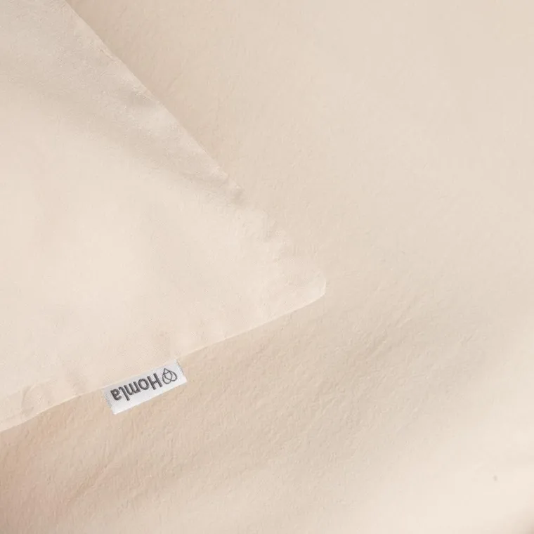 Homla, Defla, pościel z pranej bawełny, beżowa, 160-200 cm, 734632