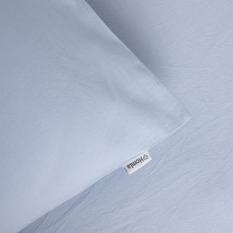 Homla, Defla, pościel z pranej bawełny, niebieska, 140-200 cm, 734557