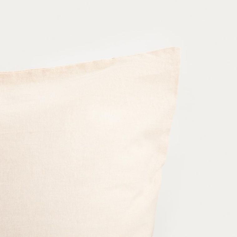 Homla, Delia, pościel, z pranej bawełny beżowa z przeszyciami, 200-220 cm