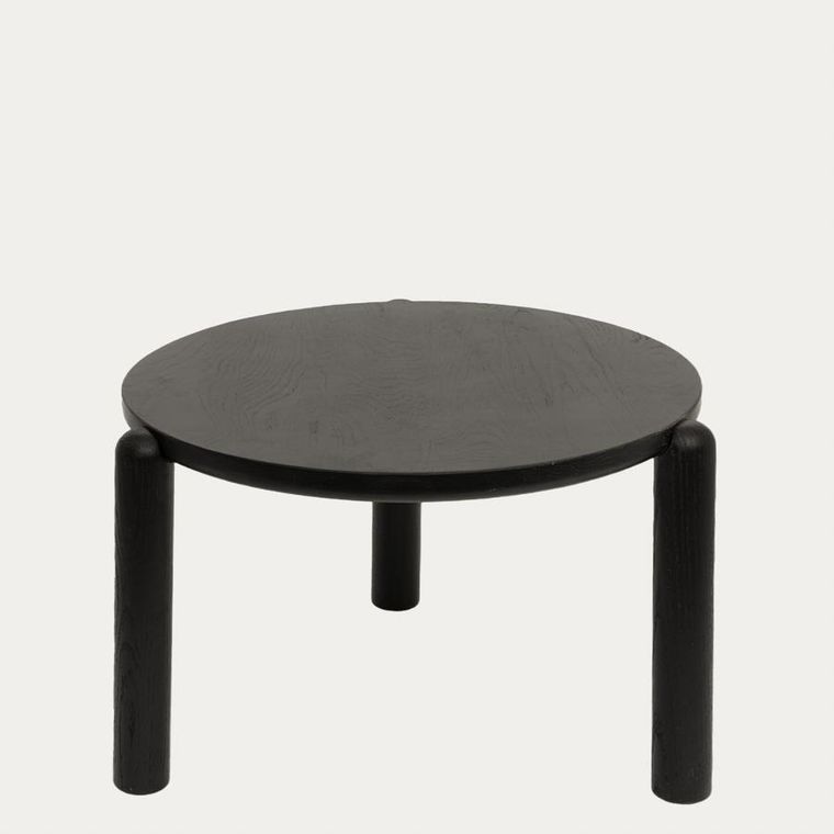 Homla, Delicia, stolik kawowy, drewniany dębowy, czarny, 60-60-40 cm