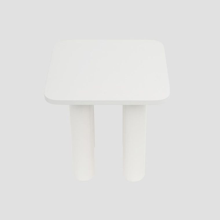 Homla, Druva, stolik kawowy, biały, 40-40-40 cm