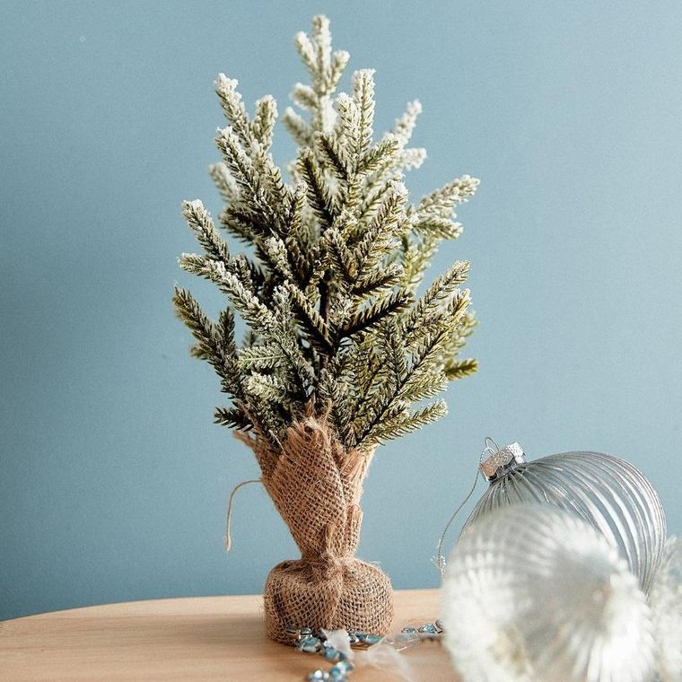 Homla, Dula, choinka, szroniona zielona w jucie, 30 cm