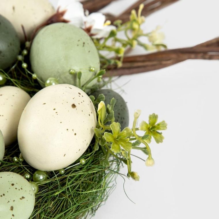Homla, Easter Joy, stroik wielkanocny z jajkami i uszami, 40-23-8 cm, 725616