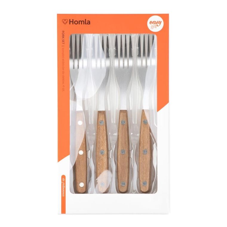 Homla, Easy Grill, zestaw widelców, do steków, 4 szt.