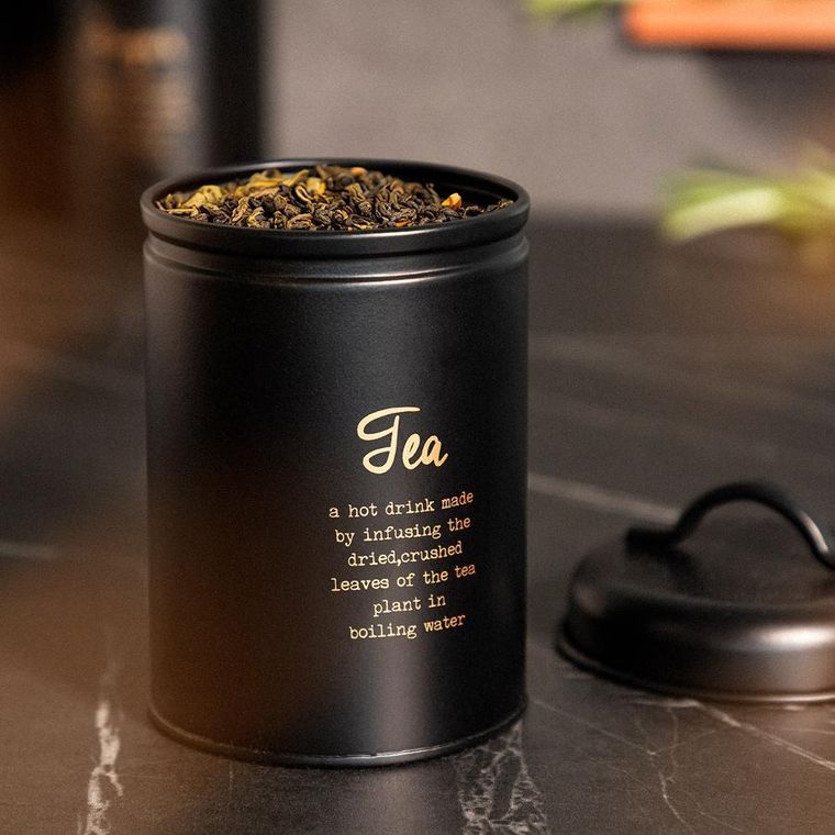 Homla, Escille, pojemnik na herbatę czarny, 14-10 cm