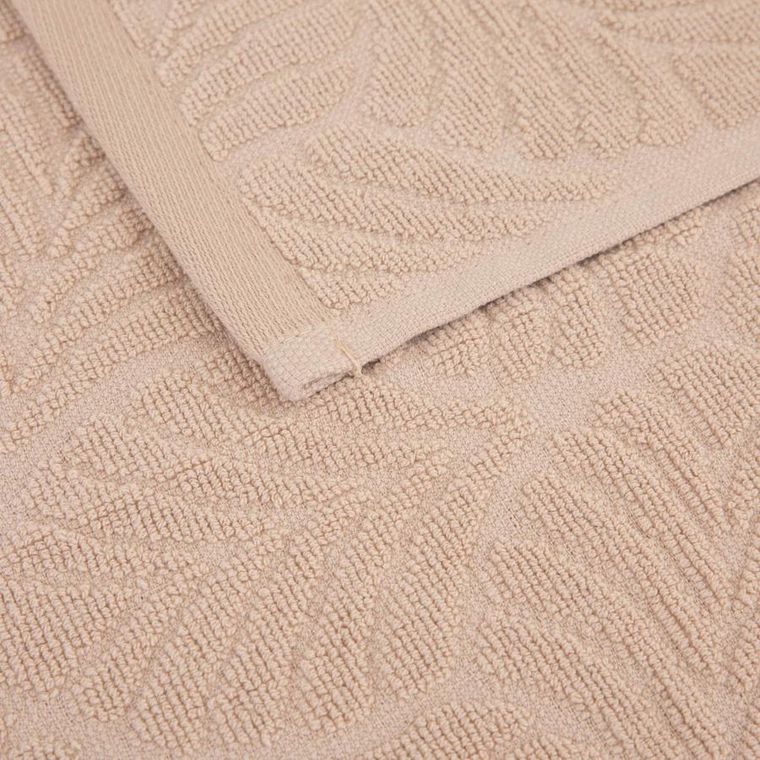 Homla, Estrella, zestaw ręczników, bawełnianych beżowych w liście, 30-50 cm