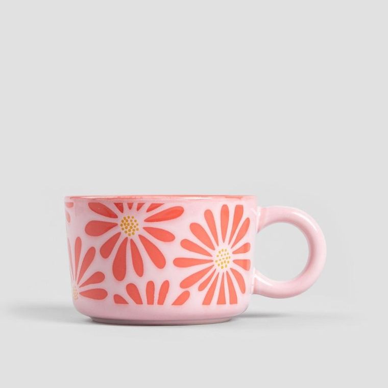 Homla, Fabia, kubek niski, w różowe kwiaty, 0,45l, 732140