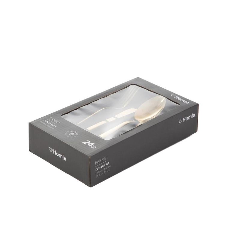 Homla, Fabro, zestaw sztućców, złotych, 24 szt.