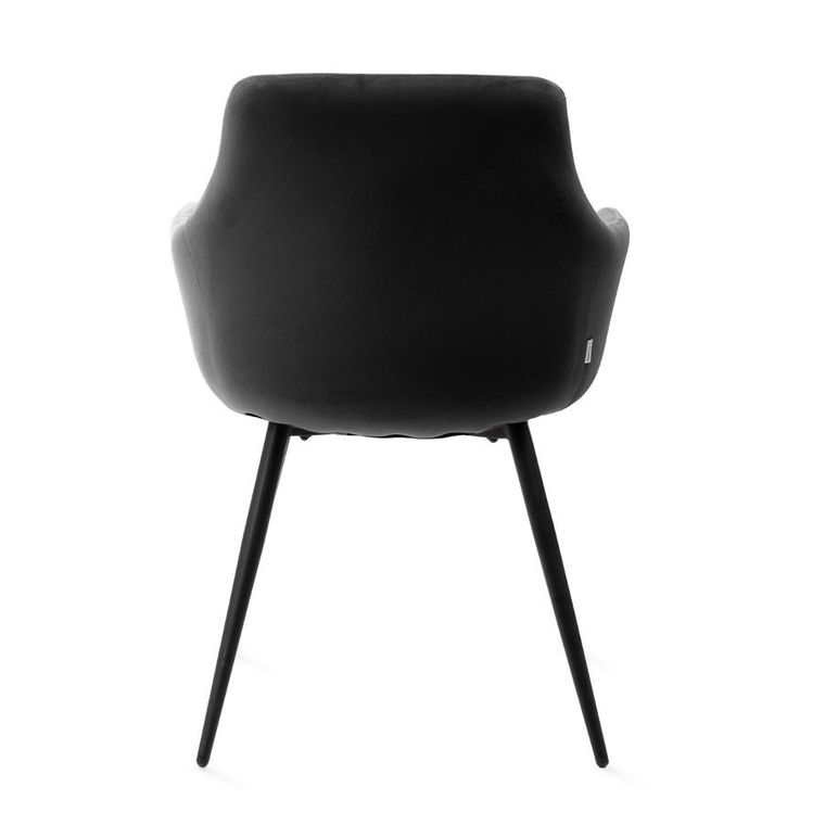 Homla, Fellive, Krzesło welurowe czarne, 56-61-86 cm, ALL 847276