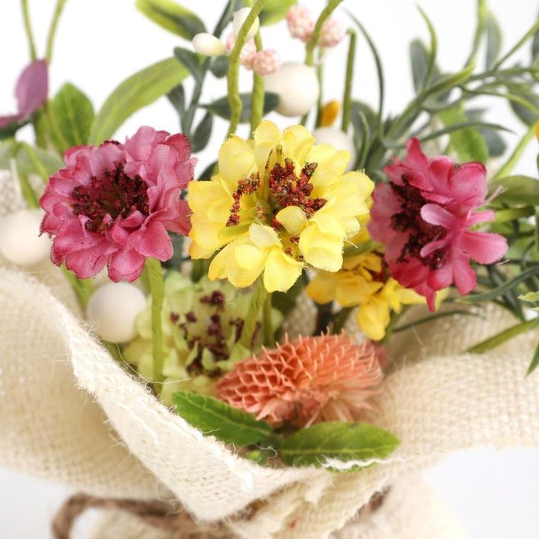 Homla, Flos, roślina sztuczna, z kolorowymi kwiatuszkami, 30 cm