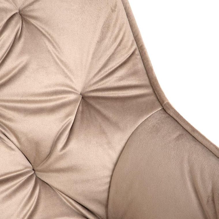 Homla, Flossi, Krzesło welurowe beżowe 57-63-84 cm